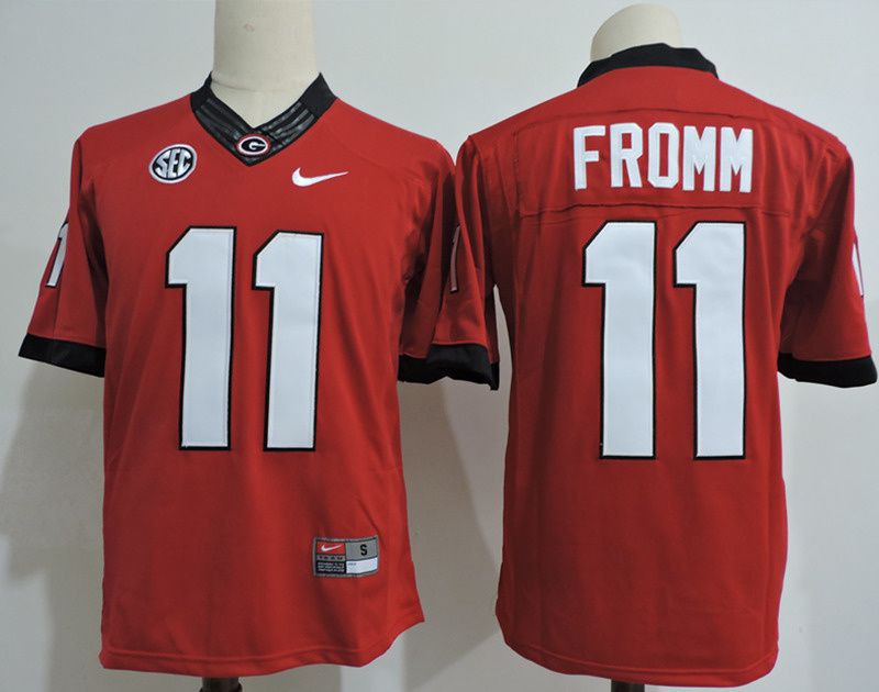 Men Georgia Bulldogs #11 Fromm Red Nike 2025 NCAA Jersey